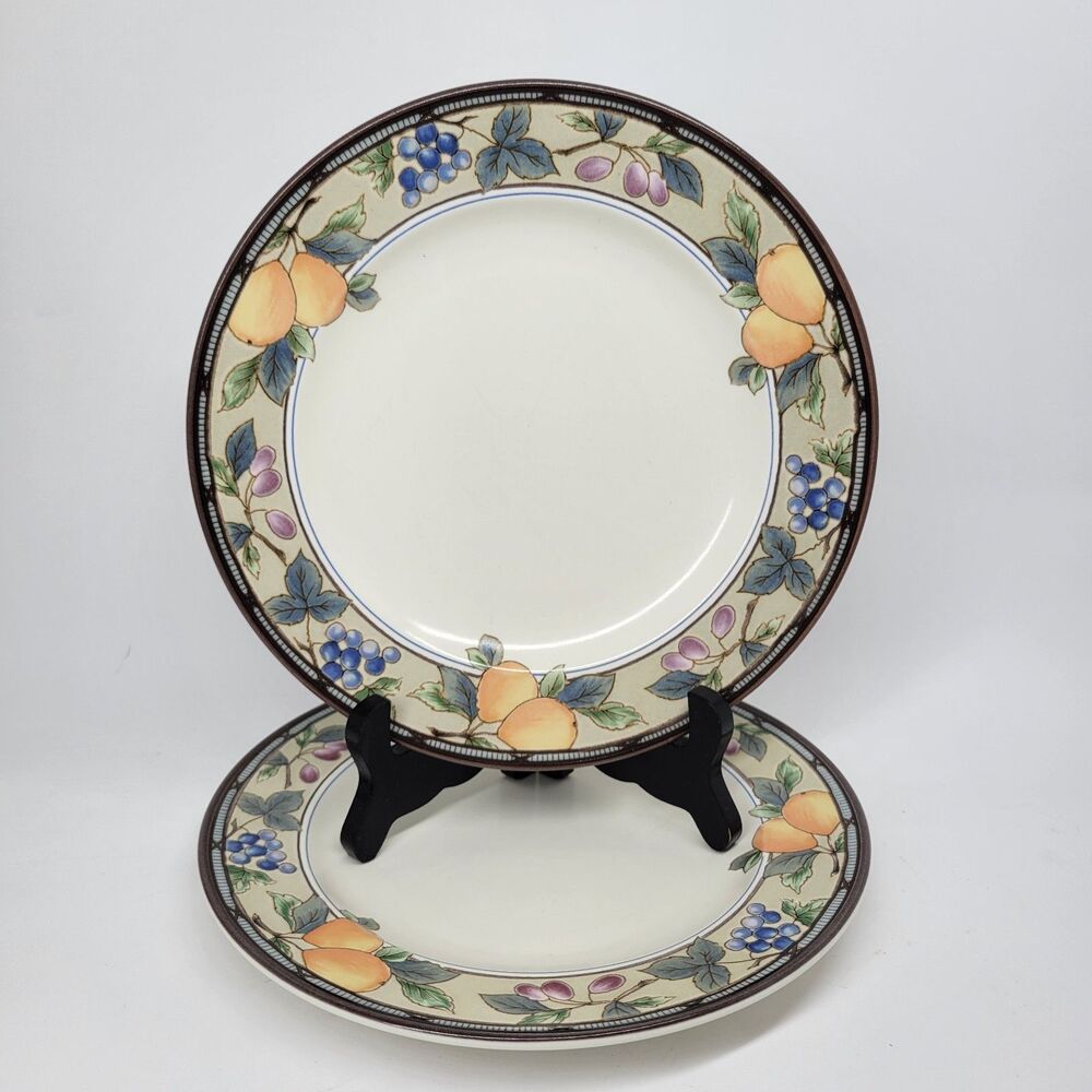Mikasa Intaglio Garden Harvest Salad Dessert Plate 8 1/4”  Set of 2